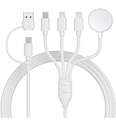 4 in 2 Multi Charging Cable for Apple Watch Charger,USB C Cable Universal Tra vel Charger with Li...