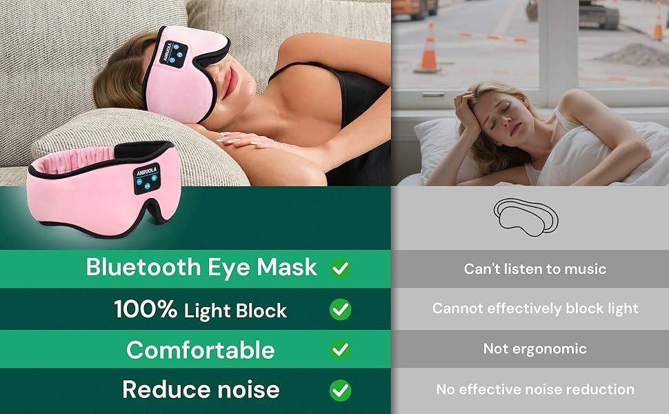sleep mask for men, sleeping mask with headphones, sleep mask Bluetooth