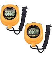 2 Pack Digital Sport Stopwatch Timer for Coaches, ON/Off Countdown Large Display Simple Stop Watc...