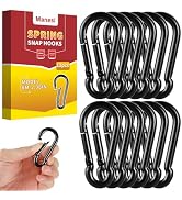 2.36 Inch Spring Snap Hooks 140LBS Capacity, Carabiner Clip, Heavy Duty Rope Connector, Quick Lin...
