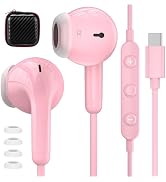 USB C Wired Earbuds for iPhone 17 16 15 Pro, Type C Headphones with Microphone Volume Control for...