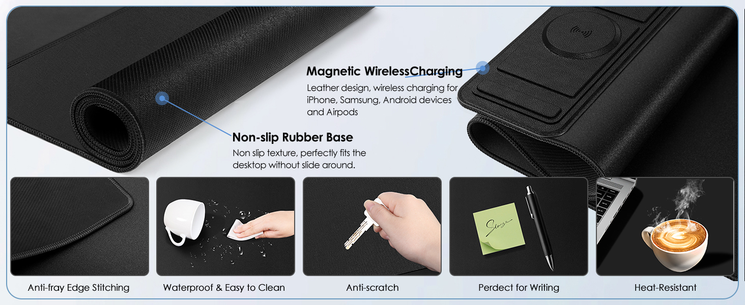 Waterproof Gaming Mousepad with Non-Slip Base