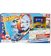 Hot Wheels Toy Car RC Set with 1:64 Scale Remote-Control Vehicle &amp; 30+ Pieces of Race Track to Cr...