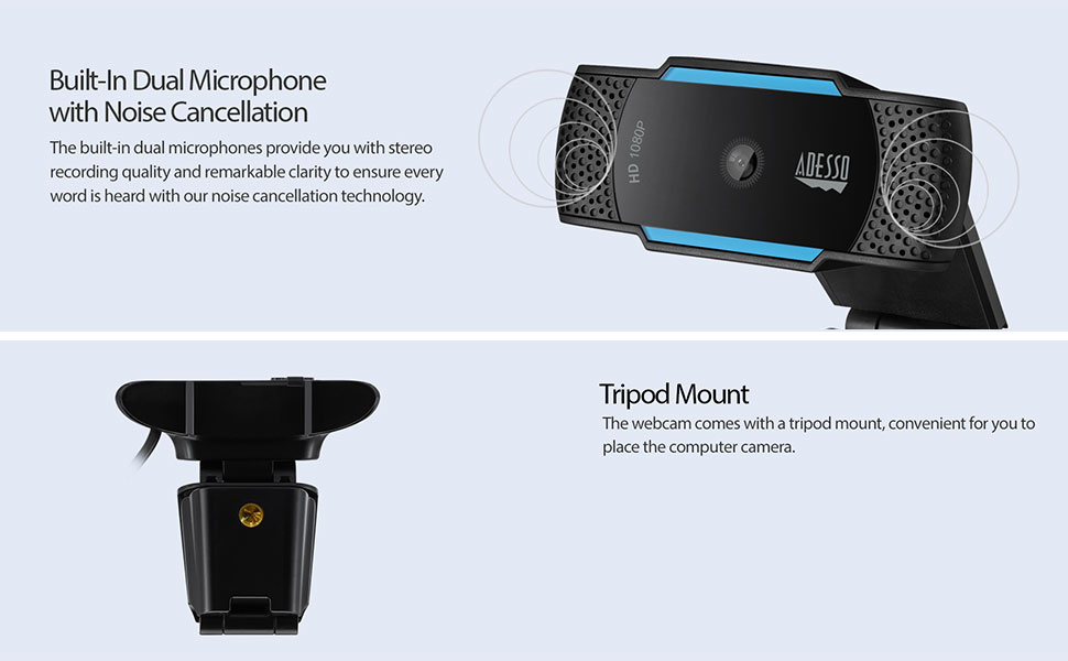 Built-In Dual Microphone with Noise Cancellation