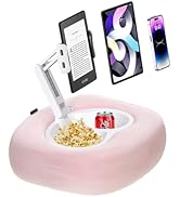 FiKavi Tablet Pillow Stand for Kindle Reading in Bed, Soft Lap Holder for Phone with Snack Bowl, ...