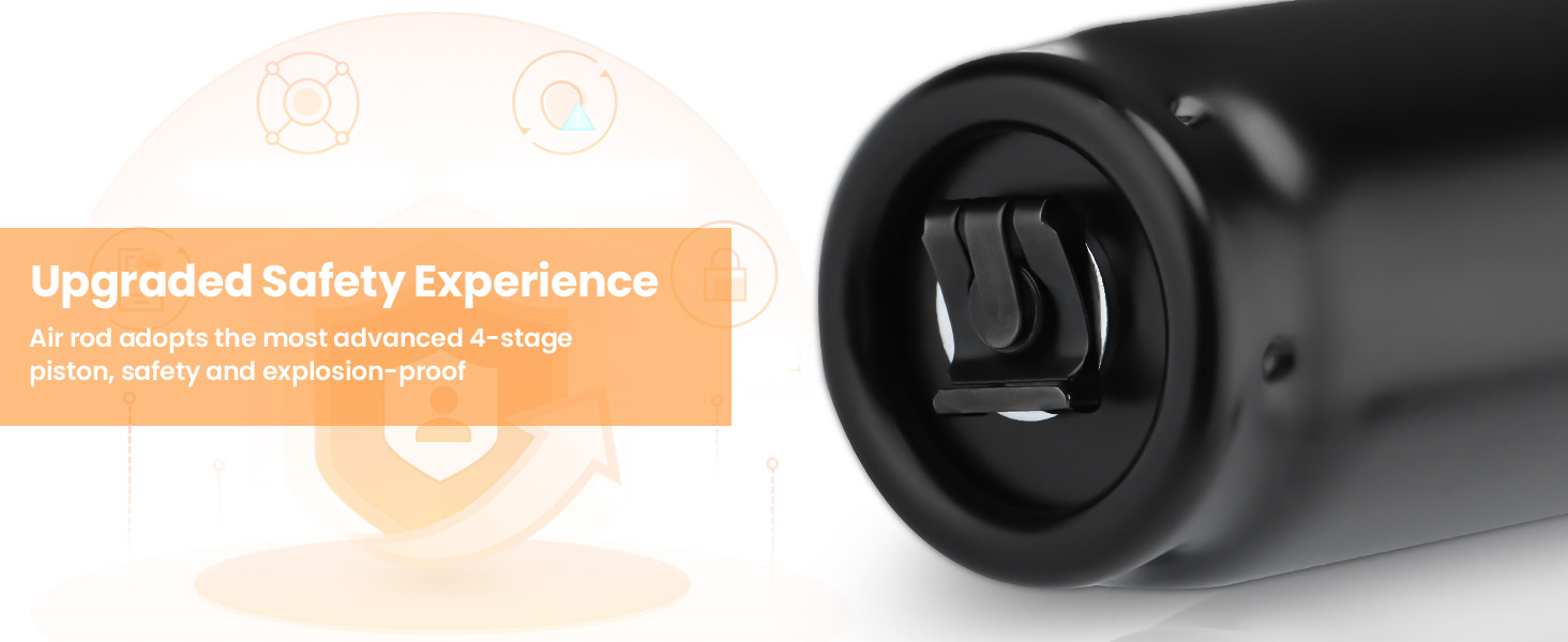 Close-up detail of a black safety mechanism or internal component featuring a circular opening with protective design elements.