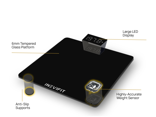 INEVIFIT Premium Bathroom Scale - I-BS002 - Premium A+ - Mobile