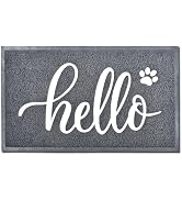 T.HENV Hello Door Mat, Outdoor/Indoor Heavy Duty Non Slip Doormat for Front Door Entance, Outside...