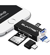 4 in 1 SD Card Reader for iPhone/ipad/Android/ Mac/Camera,Micro SD Card Reader SD Card Adapter wi...