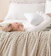 EMME Fleece Blanket, 3D Jacquard Throw Blanket for Couch and Bed, Soft Cozy and Fluffy Blankets L...