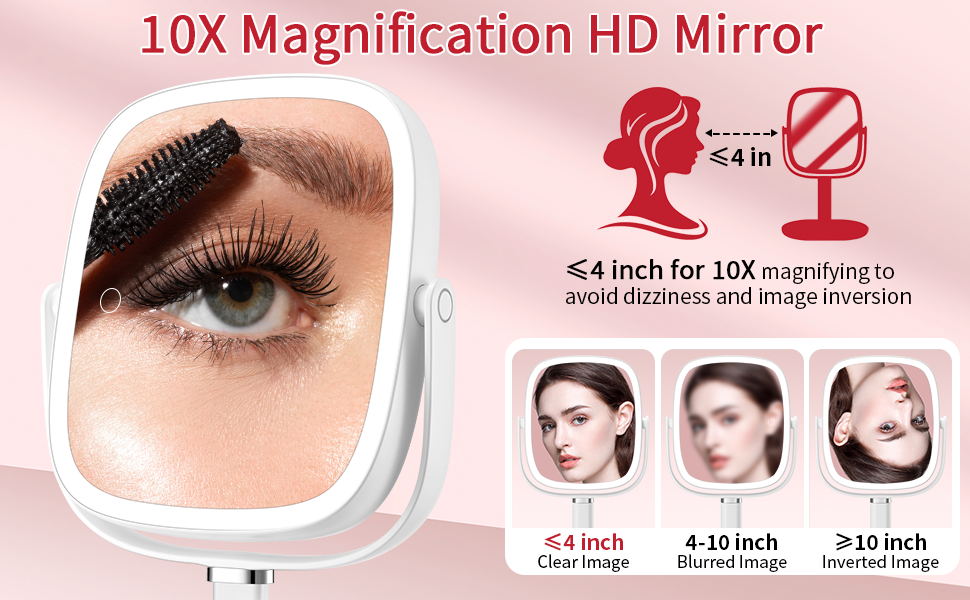 makeup mirror with lights and magnification