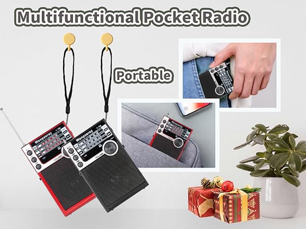 Multifunctional pocket radio