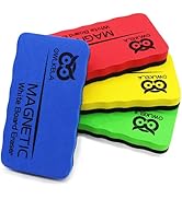 OWLKELA Magnetic Dry Eraser Board Erasers for White Board, Whiteboard Erasers for Kids Classroom,...