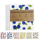 GENERALCARE 6 Pack Swedish Dishcloths – Super Absorbent, Reusable &amp; Eco-Friendly Kitchen Towels (...