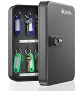 Uniclife 20 Position Key Cabinet with Combination Lock Resettable Black Digital Security Storage ...
