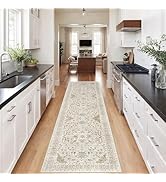 Madane Runner Rug 2x8, Washable Hallway Runner Rugs, Non-Slip Low-Pile Soft Kitchen Rug Runner La...