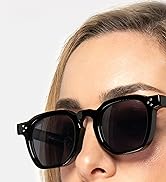 AIEYEZO Retro Sunglasses for Womens Mens Square Thick Framed Shades Trendy Vintage Sun Glasses