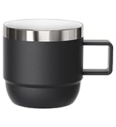 Cafezi 6 oz Espresso/Coffee Mug with Handle, Ceramic-Lined 18/8 Stainless Steel, Double-Wall Vacu...