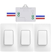 Cerhot Self Powered Wireless Light Switch Kit Remote Light Switches Wireless No Wiring No Battery...