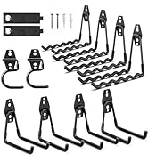 CRELYSTER 12 Pack Garage Hooks Heavy Duty, Iron Garage Storage Hooks with Anti-Slip Coating, Util...