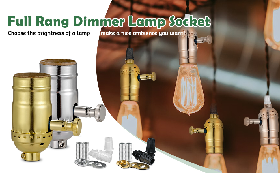 Full range dimmer lamp socket