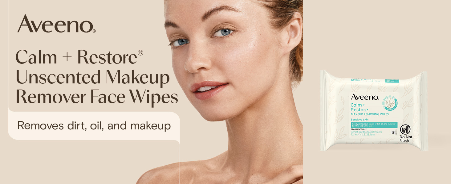 Aveeno Makeup Remover Wipes Unscented