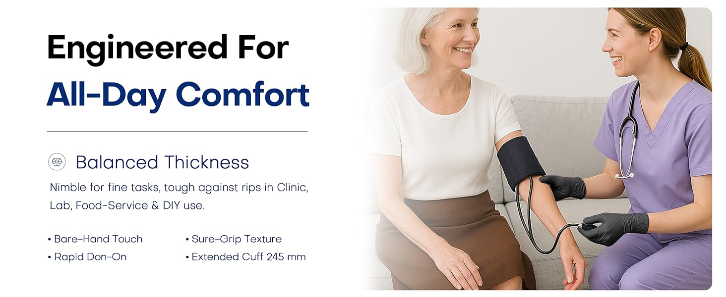 Supmedic 3.5 mil ultra soft medical gloves series. engineered for all day comfort