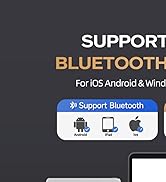 iDPRT Portable-Printer Wireless for Travel, 300DPI Inkless-Thermal-Small-Printer for Home Use, Of...