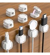 COOCAT Glitter Magnetic Cable Clips, 2027 Cute Sparkly Charger Cord Holder | Under Desk Cable Man...