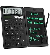 Desk Calculator with Erasable LCD Notepad Calculators ROATEE Desktop Basic Calculators for Middle...