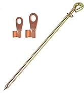Minidodoca- Portable Ground Rod - Grounding Pin with Ground Wire Lug | Great for Electric Fences,...