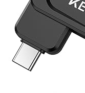 KEXIN 128GB USB C Flash Drive 100MB/s Swivel Dual USB 3.0 USB-A &amp; Type-C Memory Stick for Smartph...