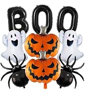 Halloween Balloons BOO Ghost Spider Pumpkin Foil Balloon Set Decor | Spooky Halloween Party Decor...