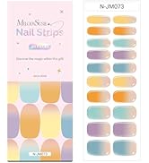 MelodySusie Semi Cured Gel Nail Strips (Macaron Gradient)- Works with Nail lamp, Salon-Quality, L...