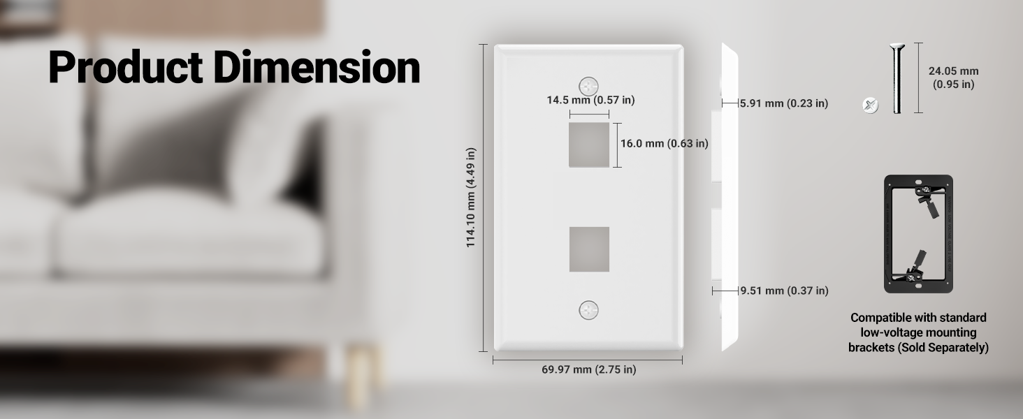 keystone wall plate 2-port