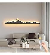 Qcyuui Wall Sconce with Remote Control 47.2inch Dimmable LED Wall Lights Black Led Wall Sconce In...