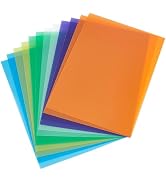 BENECREAT 24Pcs 6 Colors PVC Flexible Plastic Sheets, 11.8x8.3 Inch A4 Frosted Translucent Plasti...