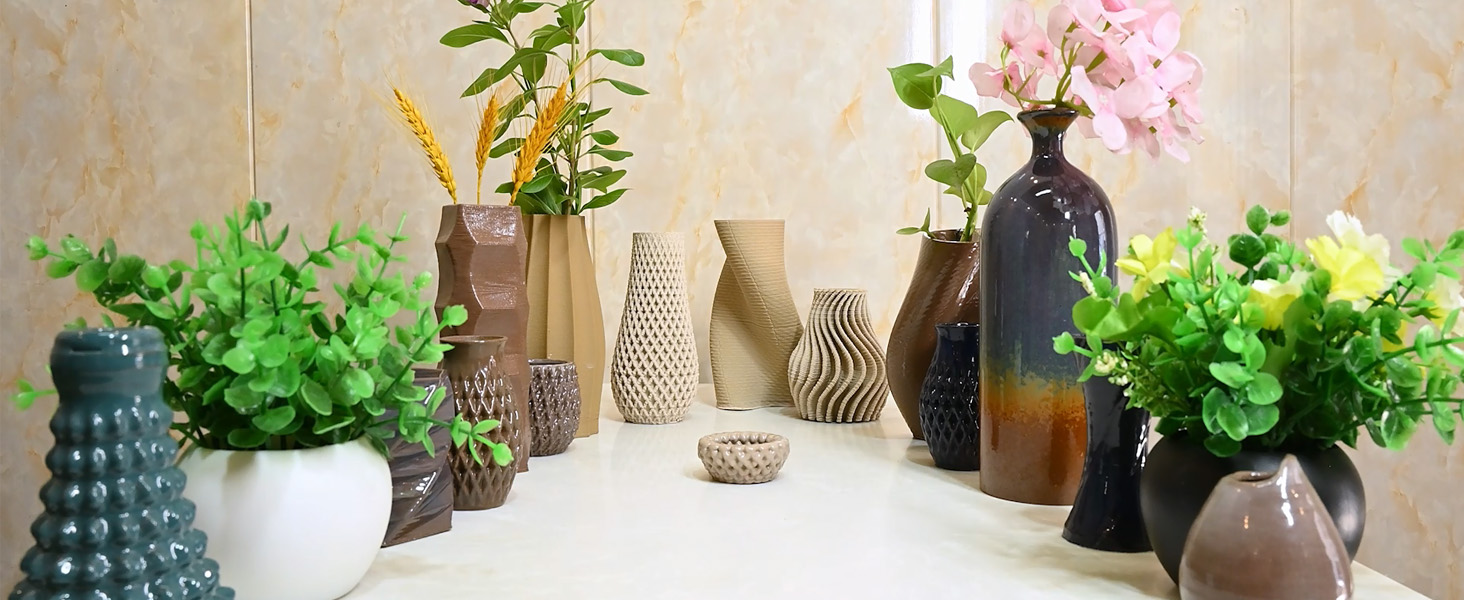Novice works by clay 3d printer