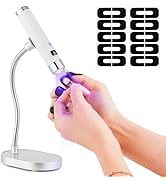 LIARTY UV Nail Lamp Cordless: Mini Rechargeable Auto Sensor LCD Display 2 Timers - Gooseneck Flas...