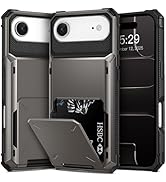 TOPAUX for iPhone Air Wallet Case 5 Credit Card Holder Flip Cover Secure Back Pocket ID Slot Comp...