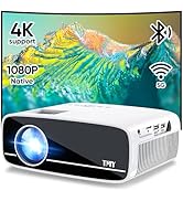TMY Native 1080P Projector with 5G WiFi and Bluetooth 5.1, 4K Supported Mini Projector, Portable ...