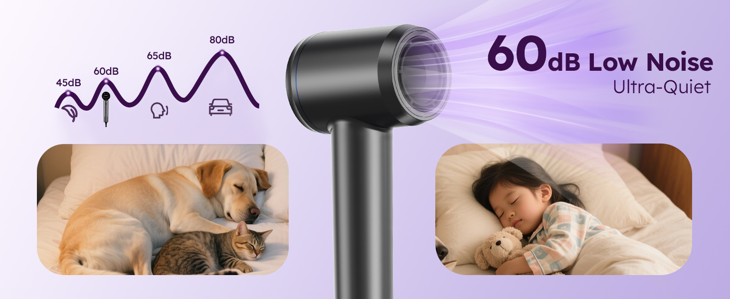 quiet hair dryer low noise