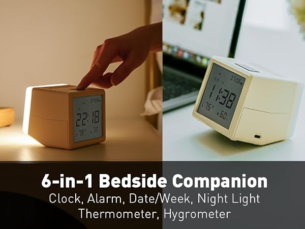 Alarm clock with night light