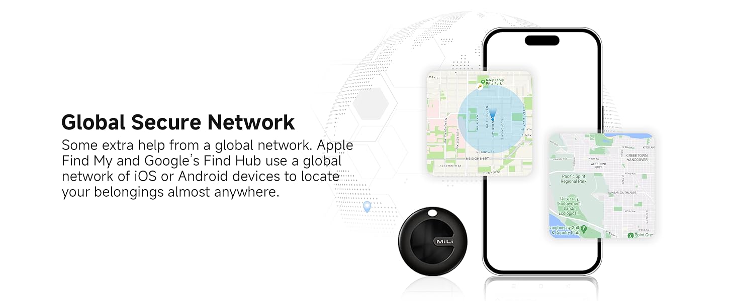 AirTag Bluetooth Tracker iOS or Android, Tracking Tag Key Finder Luggage Tracker Item Locator