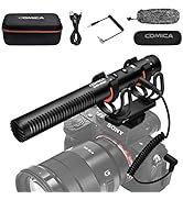 Comica CVM-VM20 Video Microphone, Super-Cardioid Directional Shotgun Microphone with Rycote Shock...