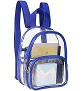 USPECLARE Clear Mini Backpack Stadium Approved for Little Boys &amp; Girls, Transparent Backpack for ...