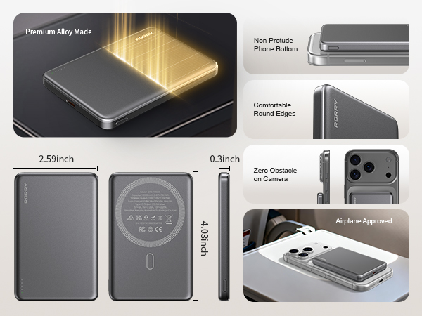 10000mAh Ultra Slim Magnetic Power Bank