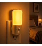 L LOHAS LED Amber Night Light, Dimmable Plug in Yellow Night Light with Dusk to Dawn Sensor, Kids...