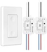 DEWENWILS Wireless Light Switch and Receiver Kit, 10A/1200W, No in-Wall Wiring Required,Remote Co...
