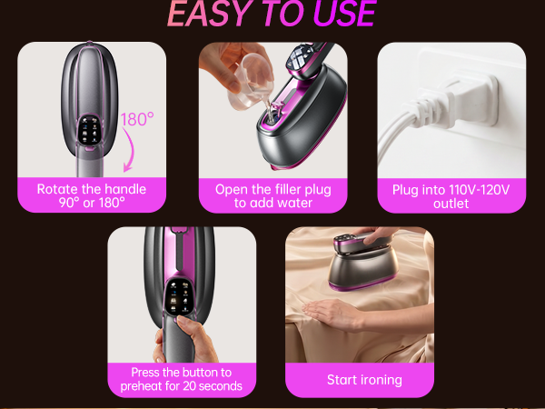Steps for Using the Handheld Clothes Steamer